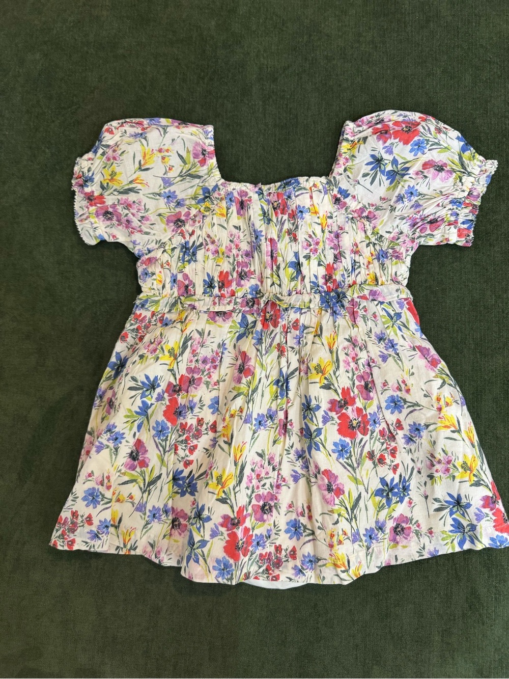 GAP Cream Floral Puff Sleeve Baby Dress
